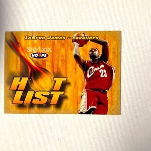 2005 skybox nba hoops hot list lebron james #2